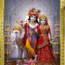 tasvirra Radha Krishna Photo Frame - Divine Love Wall Art for Home Decor Digital Reprint 12 inch x 9 inch Painting-picture-17