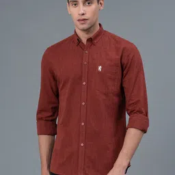 red tape Men Regular Fit Solid Button Down Collar Casual Shirt image 1