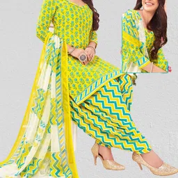 verco Unstitched Crepe Kurta & Patiyala Material Paisley-picture-29