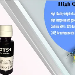 canoff HP GT51 Ink Bottle (90ml) For 310 315 319 410 415 419 5822 Inktank Printer Black - Twin Pack Ink Bottle image 2