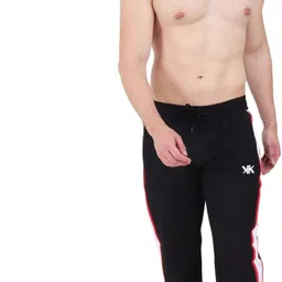 kynetic Men Striped Black Track Pants image 4
