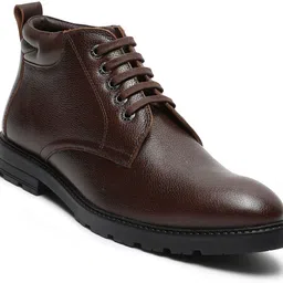 louis stitch Italian Leather Brown High Ankle Chukka Boots for Men (WBND_BB) Boots For Men image 1
