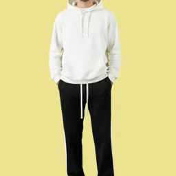 gibbonte Men Regular Fit Black, White Lycra Blend Trousers image 4