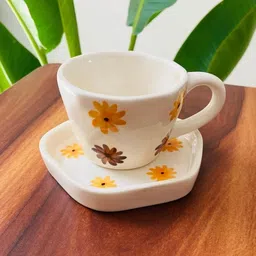 the earthy sore Pack of 2 Ceramic Handmade Ceramic Mugs Gift to Best Friend Coffee,Green Cold Coffee Mug Saucer-picture-10