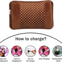 ukarto Electric Hot Water Bag with Heating Pad For Joints, Periods Pain Relief Warm Bag Electrical 1 L Hot Water Bag image 3