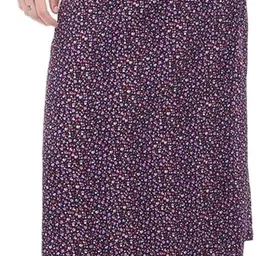 gap Women Floral Print Wrap Around Purple Skirt image 1