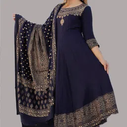 skyasia Women Cotton Rayon Kurta Dupatta Set image 3