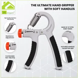 manogyam Combo Loop Band Set Of 2 Adjustable Hand Grip Strength & 1PC Hand Gripper 10-40 Fitness Accessory Kit Kit image 2