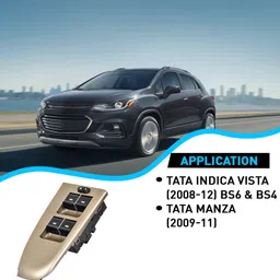 uno minda Power Window Switch Main(4) Without Window For Tata Indica Vista/ Manza Car Power Window Switch image 4