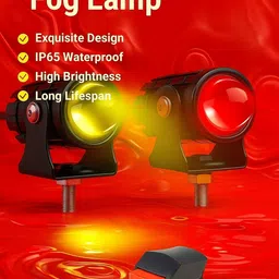 bikebloom Led spotlight all motorbikes(white yellow red) with flashing Fog Lamp Motorbike LED (12 V, 20 W) image 2