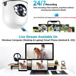 SKY HUB WiFi Bulb Camera 1080p with 360° View | Wireless Smart IP CCTV Camera Security Camera image 3