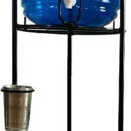 Water Dispenser Kitchen Rack Sturdy Water Dispenser with Blue Container and Metal Stand Iron-image-6