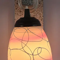 SOMIL Pink Glass Cylinder Printed Wall Lamps-picture-40