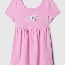 GAP Girls Cotton Brand Logo Applique A-Line Dress-picture-32