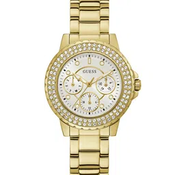 GUESS Women Embellished Dial & Bracelet Style Straps Analogue Chronograph Watch GW0410L2M-picture-12
