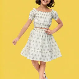 Toonyport Girls Printed Top with Skirt-image-94