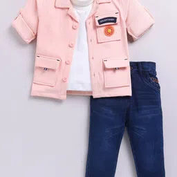 LITTLE COLLARS Boys 3 Piece High Neck T-Shirt With Jacket & Trouser-picture-21