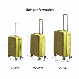 CARRIMATE Textured Durable Lightweight 360 Spinner Wheels Hard-Shell Cabin Trolley Bag image 5