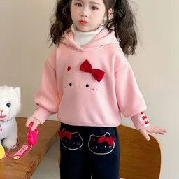 LULU & SKY Girls Printed Hooded Sweatshirt image 5