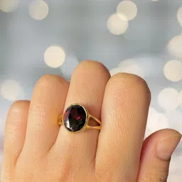 GenZcomplex Red Brass Garnet Finger Ring-picture-22