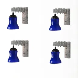 SOMIL Blue Glass Cylinder Printed Wall Lamps-picture-33