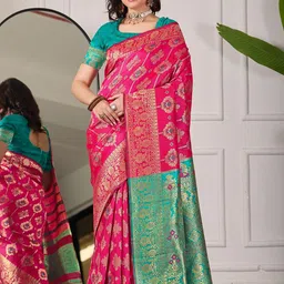 TINA FASHION Woven Design Zari Art Silk Heavy Work Banarasi Saree-picture-21