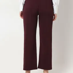 Smarty Pants Women Relaxed Straight Leg Flared Easy Wash Formal Trousers image 3
