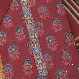 Soch Printed Pure Cotton Unstitched Dress Material image 3