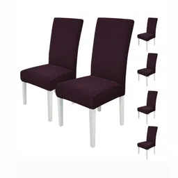 HOUSE OF QUIRK 6-Pcs Maroon Chair Covers-image-9