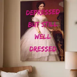 Art Street Feminist Altered Stretch Pink And White Millennials Canvas Wall Art-image-65