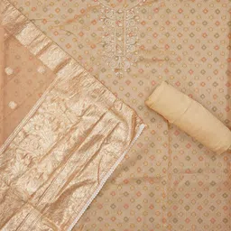 SHADOW & SAINING Floral Embroidered Beads And Stones Unstitched Dress Material image 5