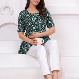 NNAVDHA Print Ethnic Cotton Top image 5