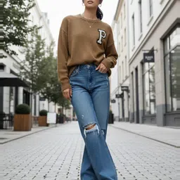 glitchez Women Typography Oversized Pullover image 4