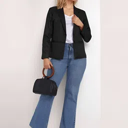 Rocksy Notched LapelLong Sleeve Single Breasted Blazer image 2