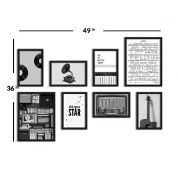 art street Ancient Black Engineered Wood Framed Art Print Set of 8 image 4