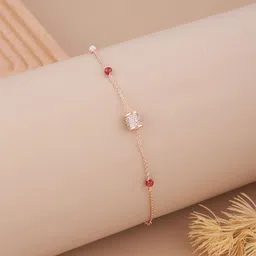 GC Jewelery Stainless Steel Rose Gold-Plated AD Studded & Beaded Wraparound Bracelet-picture-28