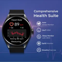 titan Crest 1.43 AMOLED AOD Working Crown BT & SOS Calling Health Suite IP68 Smart Watch image 5