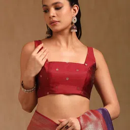 Soch Woven Design Zari Silk Blend Saree image 2