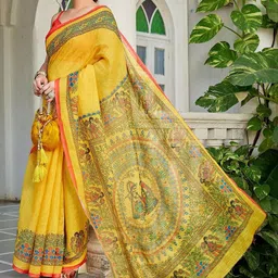 priyashi Ethnic Motifs Silk Blend Handloom Saree image 3