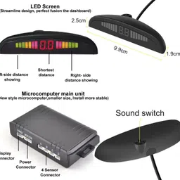 autofetch Universal 4 Black Reverse Parking Sensor-AF25B30 Universal 4 Black Reverse Parking Sensor-AF25B30 Parking Sensor image 3