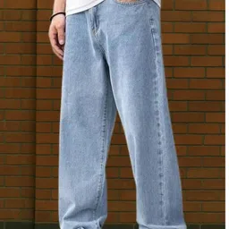 Veltick Men Relaxed Fit Mid-Rise Light Fade Jeans image 2