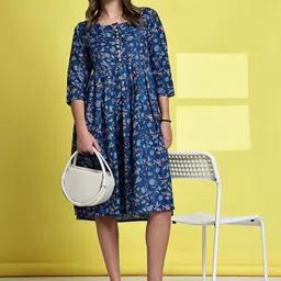 Rajnandini Floral Print A-Line Dress-picture-13