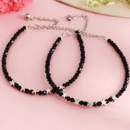 HIGH TRENDZ Silver-Plated Beaded Anklets-picture-15