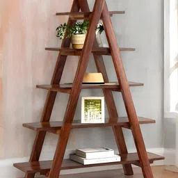 Ikiriya Brown 5 Shelves Books Storage Organizer-picture-24