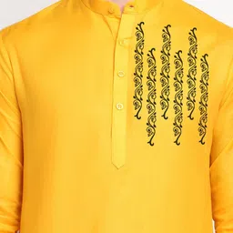 PulseIQ Men Ethnic Motifs Printed Kurta image 5