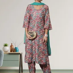 Stylee LIFESTYLE Floral Printed Unstitched Dress Material-picture-23