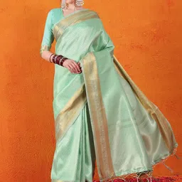 Dori Woven Design Zari Silk Blend Kanjeevaram Saree-picture-13