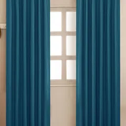 HOMEMONDE Blue 2 Pieces Black Out Long Door Curtains-picture-34