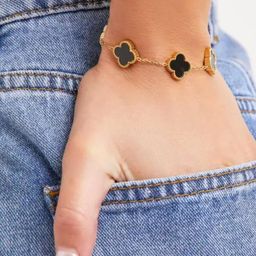 Peprika Gold-Plated Stainless Steel Artificial Stones Charm Bracelet-picture-11