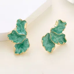 Lady Raiment Gold-Plated Floral Shaped Studs-image-50